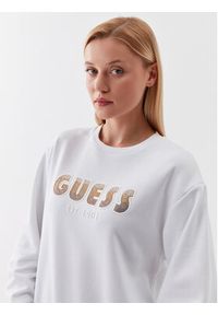 Guess Bluza W3YQ13 K8802 Biały Relaxed Fit. Kolor: biały. Materiał: bawełna, syntetyk