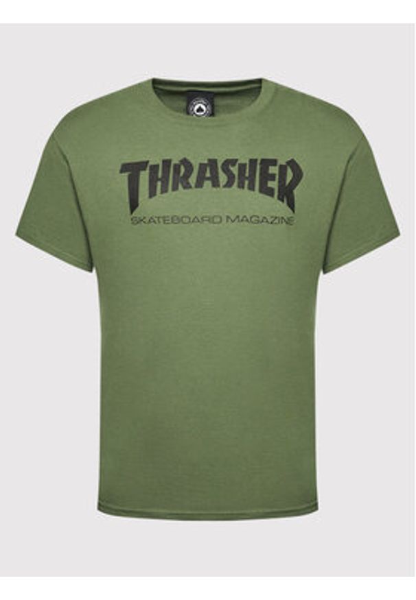 Thrasher T-Shirt Skatemag Zielony Regular Fit. Kolor: zielony. Materiał: bawełna