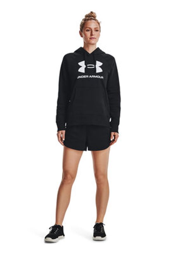 Under Armour Szorty sportowe Rival Fleece Short 1376257 Czarny Regular Fit. Kolor: czarny. Materiał: bawełna