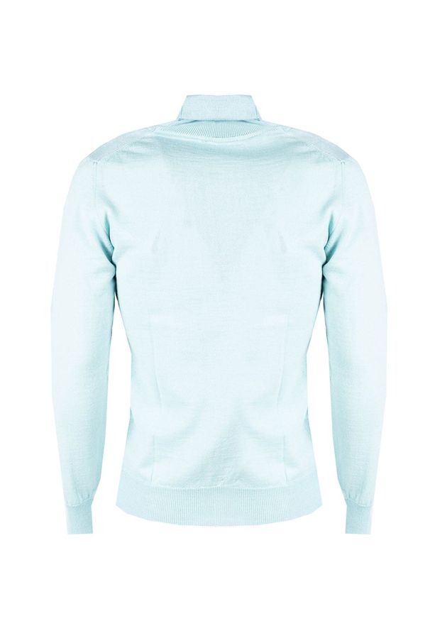 Takeshy Kurosawa Sweter | 83475 | Maglia D/Vita Calato Lana | Mężczyzna | Błękitny. Okazja: na co dzień. Typ kołnierza: golf. Kolor: niebieski. Materiał: wełna, akryl. Styl: casual
