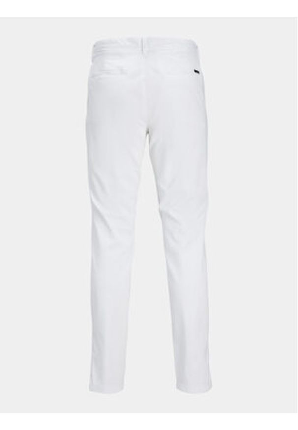 Jack & Jones - Jack&Jones Chinosy Marco 12150148 Biały Slim Fit. Kolor: biały. Materiał: bawełna
