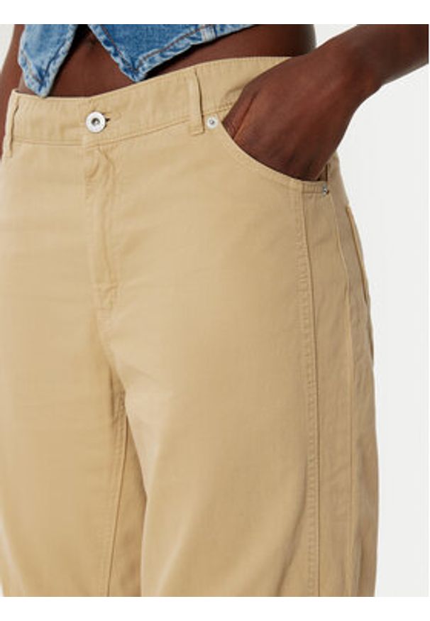 Hugo - HUGO Spodnie materiałowe Hunder 50530833 Beżowy Relaxed Fit. Kolor: beżowy. Materiał: bawełna