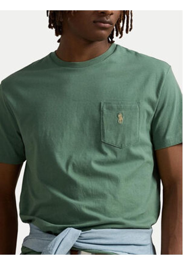 Polo Ralph Lauren T-Shirt 710704248270 Zielony Regular Fit. Typ kołnierza: polo. Kolor: zielony. Materiał: bawełna