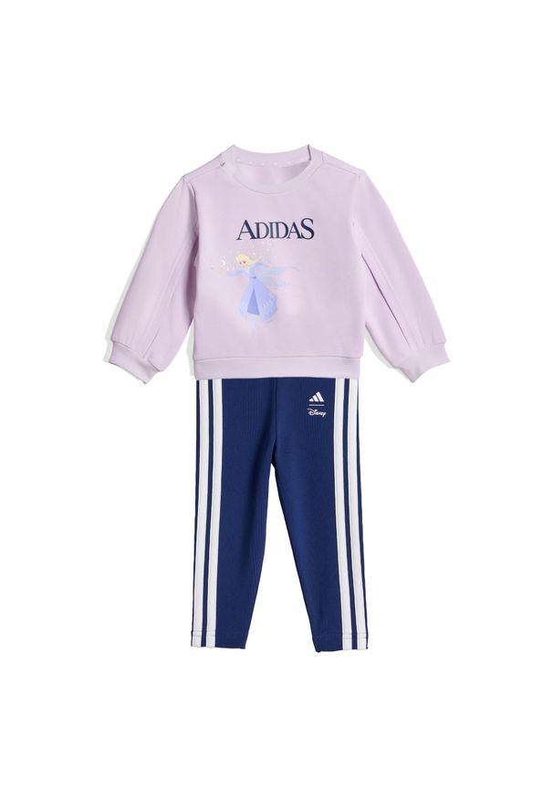 Adidas - Zestaw ADIDAS DISNEY FROZEN. Okazja: na uczelnię. Kolor: fioletowy, różowy, niebieski, wielokolorowy. Materiał: dresówka. Wzór: motyw z bajki. Styl: sportowy