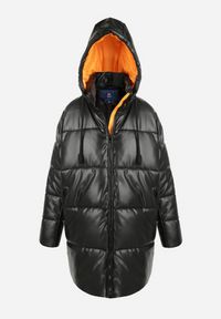 Born2be - Czarno-Pomarańczowa Kurtka Zimowa Pikowana Hirorve. Typ kołnierza: kołnierzyk stójkowy. Kolekcja: plus size. Kolor: czarny. Sezon: zima #6