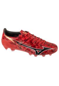 Mizuno - Buty piłkarskie korki męskie, Alpha II Pro FG. Kolor: czerwony. Sport: piłka nożna