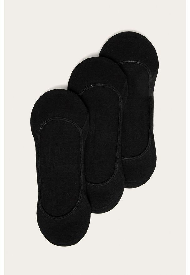 Polo Ralph Lauren - Stopki (3-pack). Kolor: czarny. Materiał: bawełna, materiał, elastan. Wzór: gładki