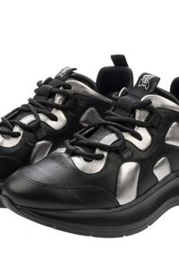 Hogan - HOGAN - Czarne sneakersy H585. Kolor: szary. Materiał: guma, zamsz. Szerokość cholewki: normalna #5
