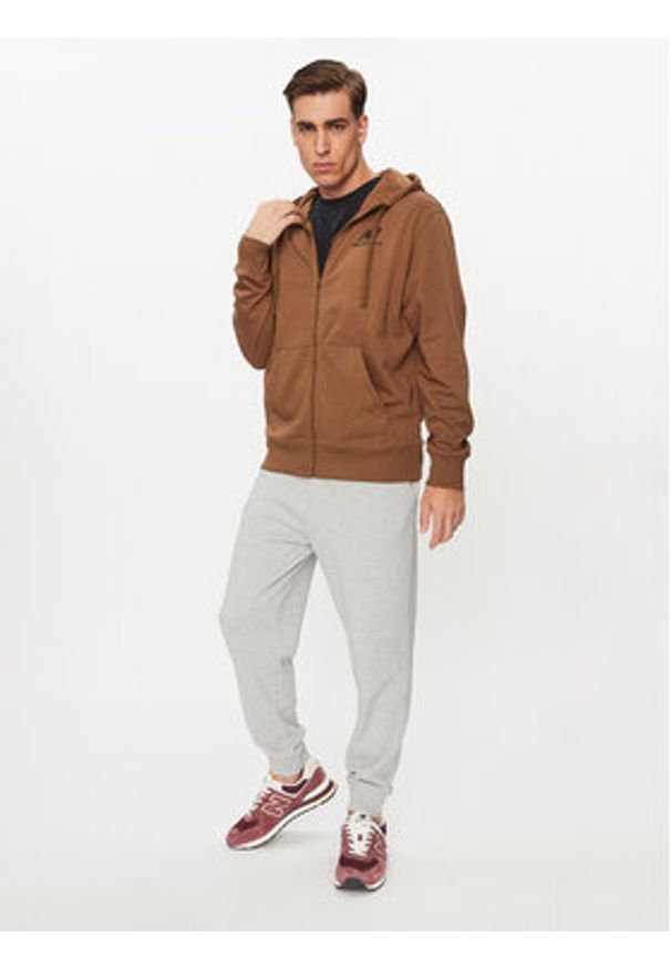New Balance Bluza Essentials Stacked Logo French Terry Jacket MJ31536 Brązowy Regular Fit. Kolor: brązowy. Materiał: bawełna, syntetyk