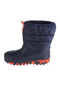 Buty Crocs Classic Neo Puff Boot Jr 207684-410 niebieskie. Wysokość cholewki: przed kolano. Kolor: niebieski. Materiał: syntetyk, guma. Szerokość cholewki: normalna #2