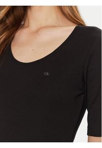 Calvin Klein T-Shirt K20K208050 Czarny Slim Fit. Kolor: czarny. Materiał: bawełna #5