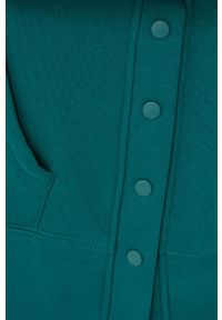 Answear Lab Bluza damska kolor zielony z kapturem gładka. Typ kołnierza: kaptur. Kolor: zielony. Materiał: dzianina. Długość rękawa: długi rękaw. Długość: długie. Wzór: gładki. Styl: wakacyjny #3