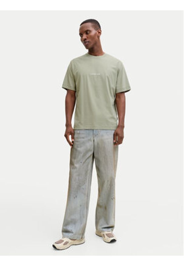 Jack & Jones T-Shirt Norrebro Emb 12282892 Zielony Regular Fit. Kolor: zielony. Materiał: bawełna