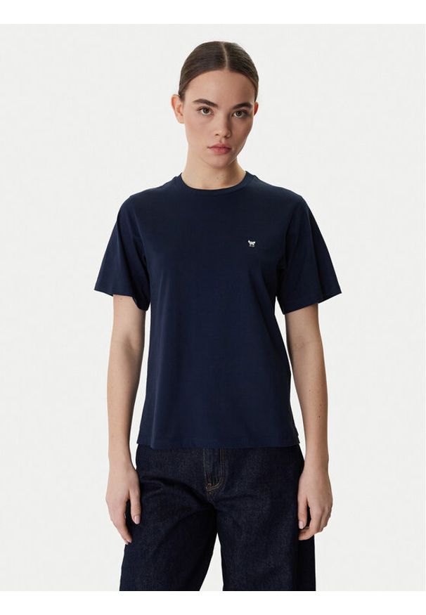 Weekend Max Mara T-Shirt Venaco 2615971031 Granatowy Relaxed Fit. Kolor: niebieski. Materiał: bawełna