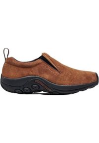 Buty do chodzenia męskie Merrell Męskie Jungle Moc. Zapięcie: bez zapięcia. Kolor: brązowy. Materiał: guma, skóra, tkanina, materiał, syntetyk. Szerokość cholewki: normalna. Sport: turystyka piesza