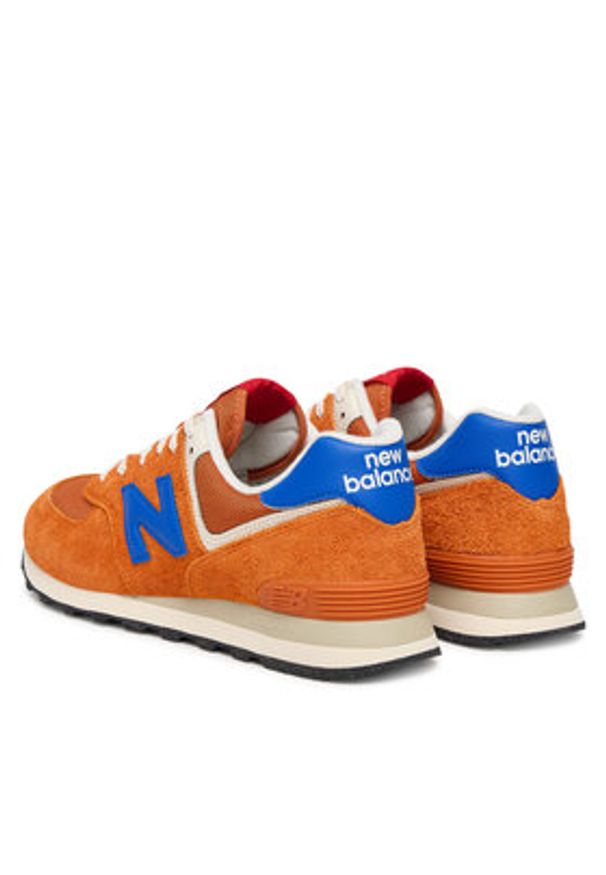 New Balance Sneakersy U574BRD Pomarańczowy. Kolor: pomarańczowy. Materiał: zamsz, skóra. Model: New Balance 574