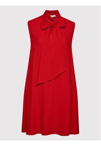 Victoria Victoria Beckham Sukienka codzienna 1122WDR003477A Czerwony Relaxed Fit. Okazja: na co dzień. Kolor: czerwony. Materiał: wiskoza. Typ sukienki: proste. Styl: casual #2