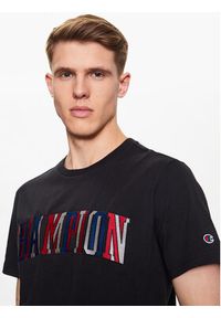 Champion T-Shirt 218512 Czarny Regular Fit. Kolor: czarny. Materiał: bawełna