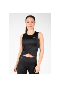 GORILLA WEAR - Crop top fitness damski Gorilla Wear Estelle Twisted. Kolor: czarny. Sport: fitness