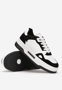 Renee - Biało-Czarne Sneakersy na Grubej Podeszwie z Przeszyciami Utire. Kolor: biały #3
