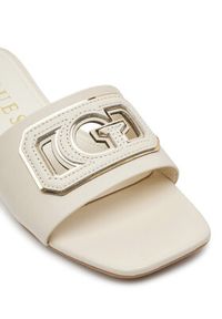 Guess Klapki FLJTAR LEA19 Écru. Materiał: skóra #5