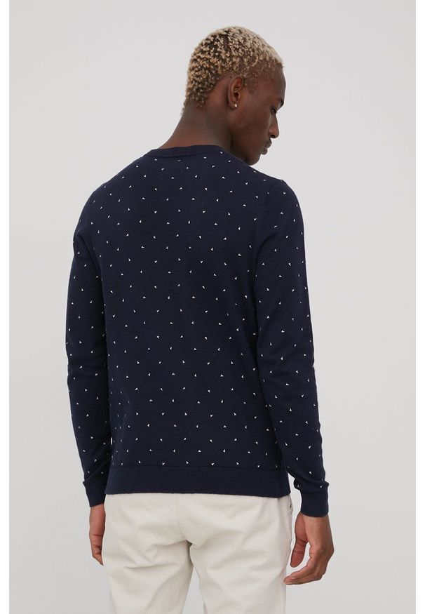 Tom Tailor sweter bawełniany męski kolor granatowy lekki. Okazja: na co dzień. Kolor: niebieski. Materiał: bawełna. Styl: casual