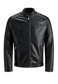 Jack & Jones - Jack&Jones Kurtka z imitacji skóry Rocky 12147218 Czarny Regular Fit. Kolor: czarny. Materiał: skóra #6
