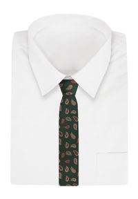 Męski Krawat - Angelo di Monti - Zielony w Łezki. Kolor: zielony. Materiał: tkanina. Styl: wizytowy, elegancki