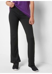bonprix - Legginsy sportowe termoaktywne, z poszerzanymi nogawkami. Kolor: czarny. Styl: sportowy #1