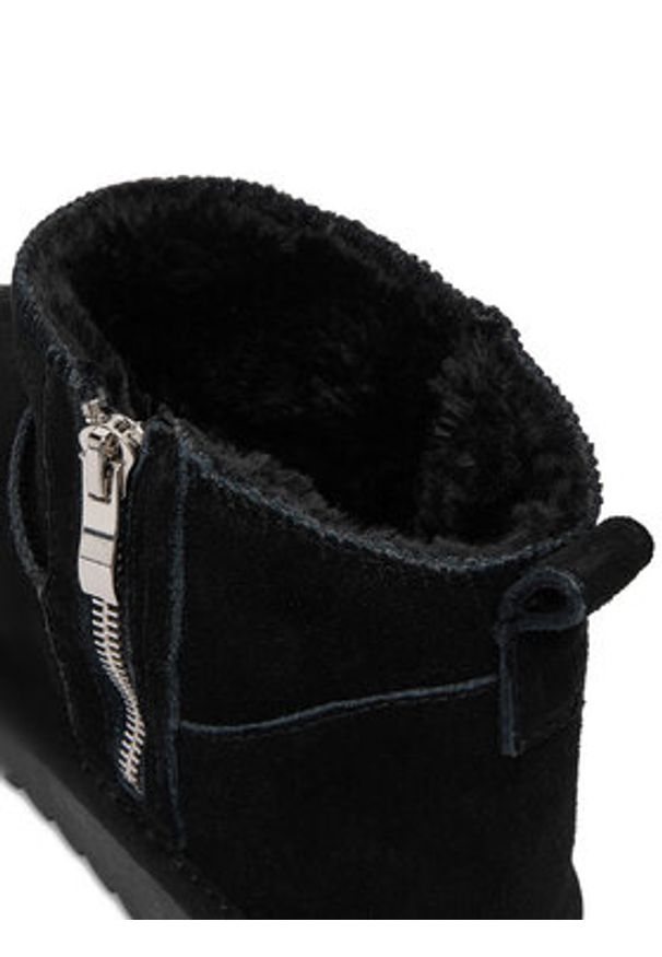 DeeZee Śniegowce DZ-80 BLACK Czarny. Kolor: czarny. Materiał: zamsz, skóra