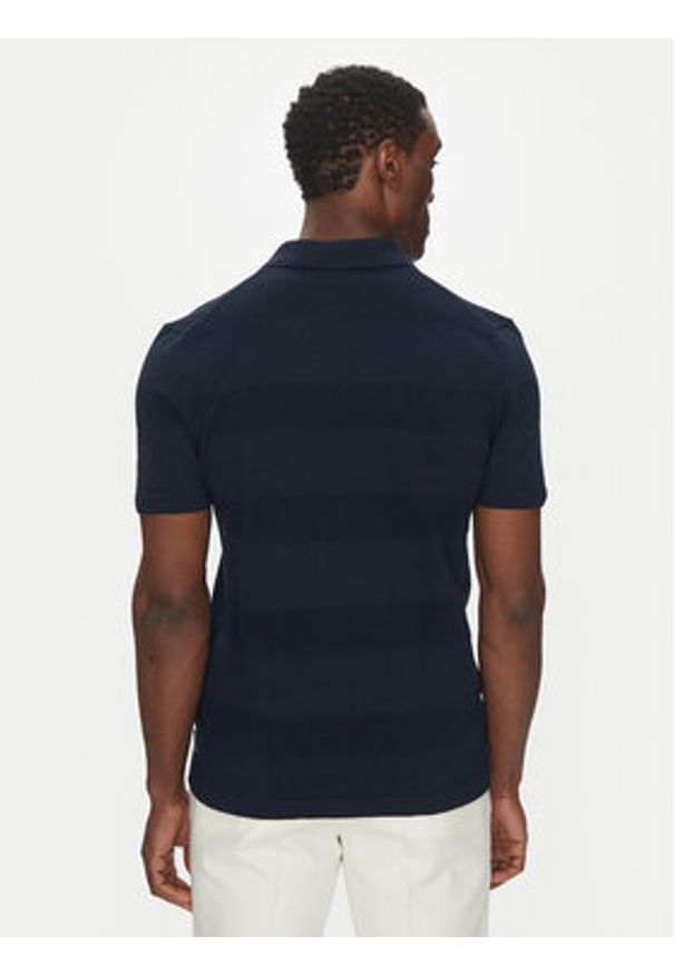 Hechter Paris Polo 65009 151808 Granatowy Regular Fit. Typ kołnierza: polo. Kolor: niebieski. Materiał: bawełna