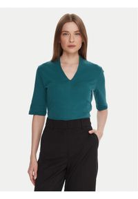 United Colors of Benetton - United Colors Of Benetton Bluzka 3GA2D400U Niebieski Slim Fit. Kolor: niebieski. Materiał: bawełna