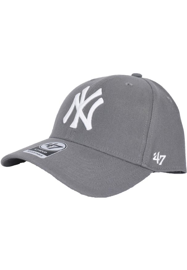 47 Brand - Czapka z daszkiem dla dorosłych New York Yankees MVP Cap. Kolor: szary. Materiał: wełna, akryl