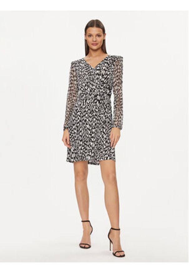 Morgan Sukienka codzienna 241-RLUISA Czarny Regular Fit. Okazja: na co dzień. Kolor: czarny. Materiał: syntetyk. Typ sukienki: proste. Styl: casual