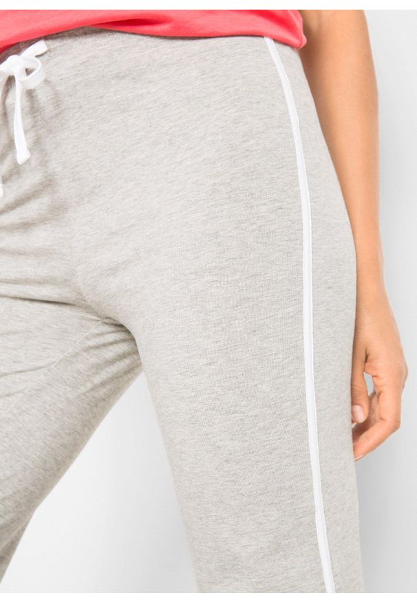 bonprix - Dżersejowe spodnie z bawełny ze stretchem (2 pary). Kolor: czarny. Materiał: jersey, bawełna. Styl: sportowy