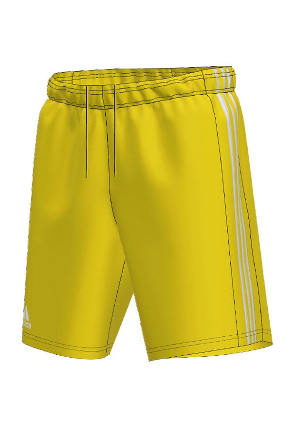 Adidas - Spodenki piłkarskie dla dzieci adidas Squadra 21. Kolor: biały, żółty, wielokolorowy. Styl: sportowy