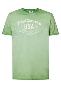 Petrol Industries T-Shirt M-1030-TSR656 Zielony Regular Fit. Kolor: zielony. Materiał: bawełna #7