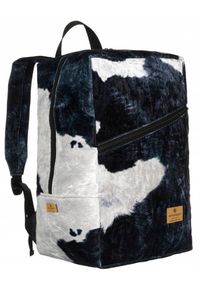 Plecak-torba podróżna Peterson [DH] PTN PLEC-02-2 czarno-biały. Kolor: biały, wielokolorowy, czarny. Materiał: materiał. Wzór: nadruk, aplikacja #1