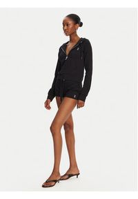 Juicy Couture Szorty sportowe JCWHS125312 Czarny Loose Fit. Kolor: czarny. Materiał: bawełna