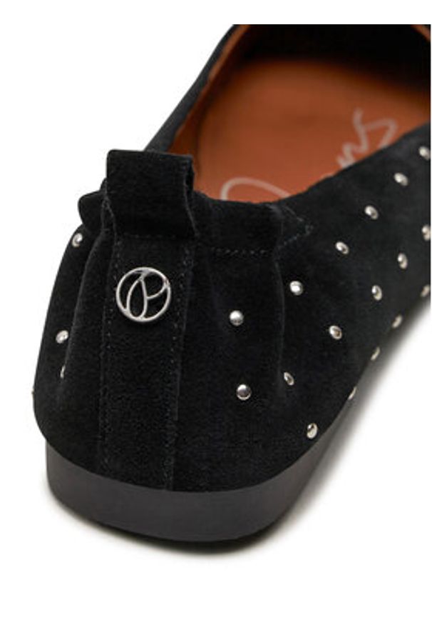 Pepe Jeans Baleriny PLS10420 Czarny. Kolor: czarny. Materiał: skóra, zamsz