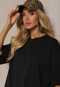 Renee - Czarny T-shirt z Krótkim Rękawem z Bawełny Bavima. Kolor: czarny. Materiał: bawełna. Długość rękawa: krótki rękaw. Długość: krótkie #3