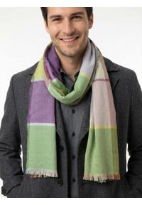 Lekki Przejściowy Szalik - V. Fraas - Kolorowy w Kratę. Kolor: wielokolorowy. Materiał: poliester. Wzór: kolorowy. Sezon: wiosna, lato, jesień #2