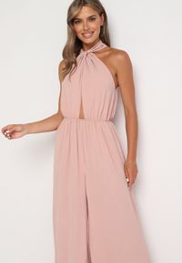 Born2be - Różowy Kombinezon o Taliowanym Kroju Bez Rękawów Rivassina. Kolor: różowy. Długość rękawa: bez rękawów. Długość: długie #5