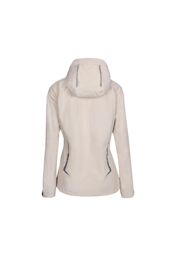 Aulp - Kurtka softshell damska AULP ROSSA wodoodporna oddychająca regulowana z kapturem. Typ kołnierza: kaptur. Kolor: beżowy. Materiał: softshell. Sport: turystyka piesza