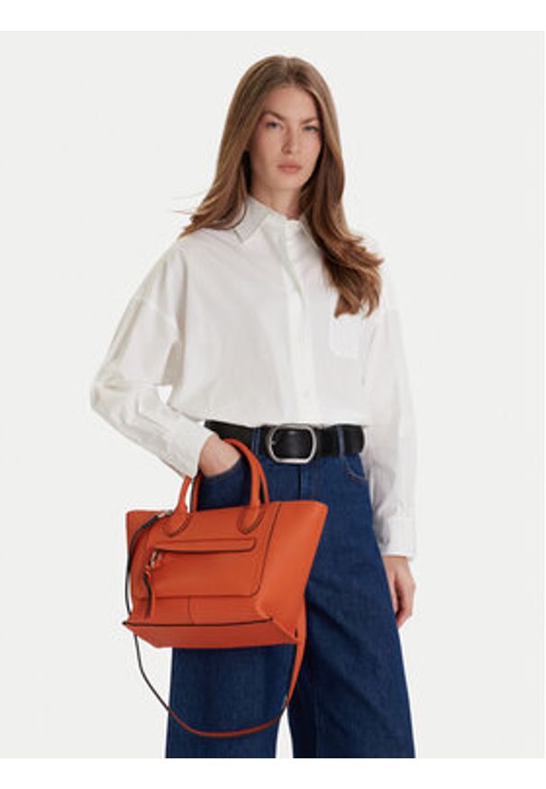 Longchamp Torebka 10104HTA Pomarańczowy. Kolor: pomarańczowy. Materiał: skórzane