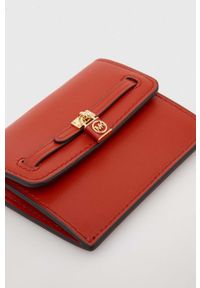 MICHAEL Michael Kors portfel skórzany damski kolor bordowy. Kolor: czerwony. Materiał: skóra #6