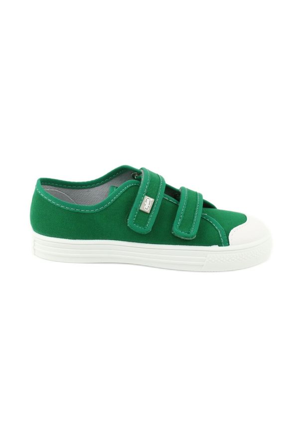 Befado obuwie dziecięce 440X013 zielone. Kolor: zielony. Materiał: tkanina. Styl: młodzieżowy, elegancki