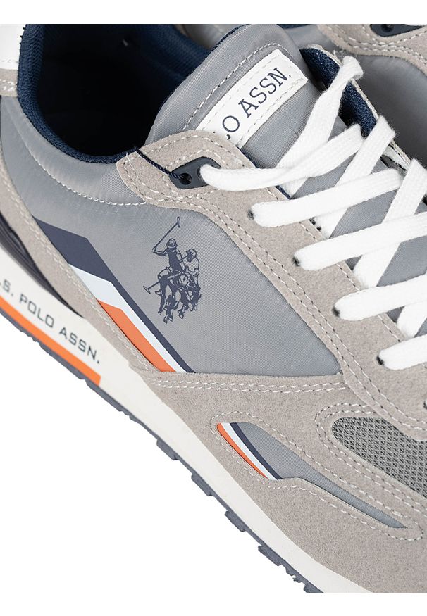 U.S. Polo Assn. Sneakersy "Tabry003" | Tabry 003 | Mężczyzna | Szary. Kolor: szary. Materiał: skóra ekologiczna, materiał. Wzór: aplikacja, nadruk