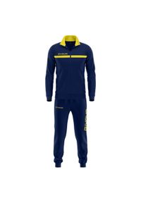 Dres z polaru zapinany na suwak Givova One. Kolor: niebieski, wielokolorowy, żółty. Materiał: polar, dresówka. Sport: fitness, piłka nożna