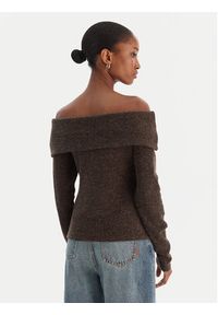 Vero Moda Sweter Kaia 10333298 Brązowy Regular Fit. Kolor: brązowy. Materiał: syntetyk #4